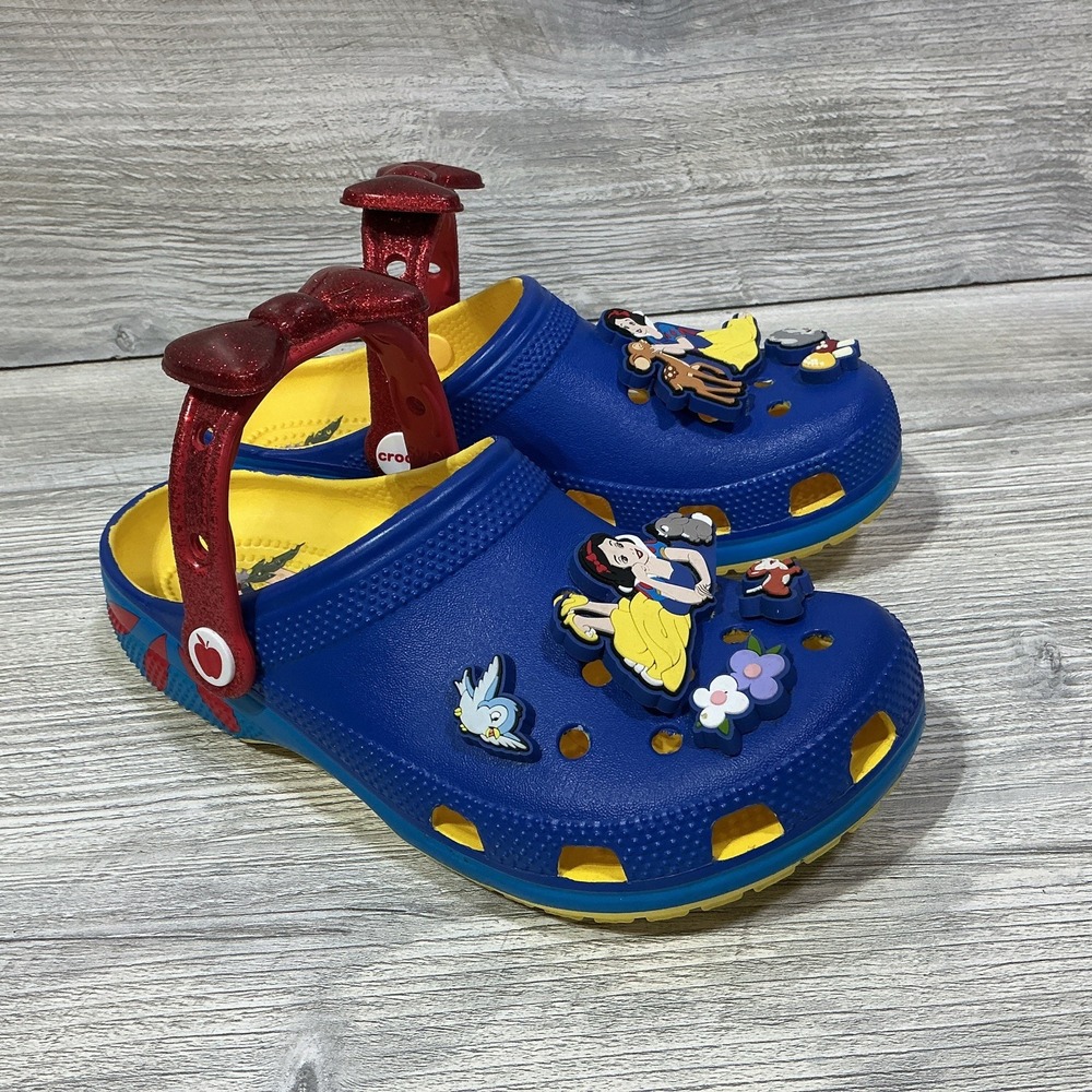 Crocs Classic Clog Disney Princess Snow White Blue/Yellow/Red US Women's 6